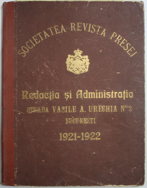 REVISTA PRESEI  - PUBLICATIUNE LUNAR ILUSTRATA , COLEGAT DE 12 NUMERE , APARUTE INTRE NOIEMBRIE 1920 SI OCTOMBRIE 1921 , ANII I si II , NUMERELE 1 - 12