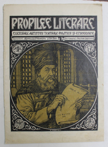 REVISTA PROPILEE LITERARE , CULTURALE , ARTISTICE , TEATRALE , POLITICE SI ECONOMICE , ANUL II , NUMARUL 1 , MARTIE , 1927