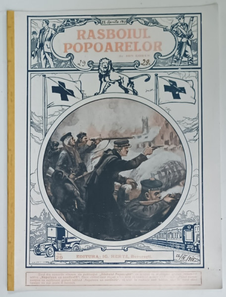 REVISTA RASBOIUL POPOARELOR , NO. 29 , redactat de ION GORUN , 1915