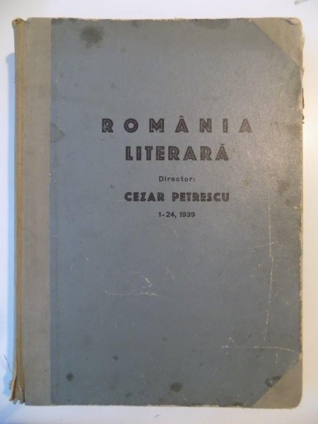 REVISTA ROMANIA LITERARA, ANUL I, NR. 1-24  1939