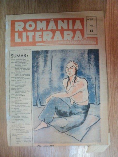 REVISTA ROMANIA LITERARA de CEZAR PETRESCU , ANUL I NR 15