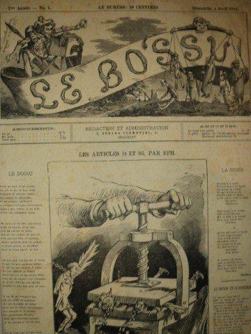 REVISTA SAPTAMANALA ''LE BOSSU'' 1884-1885