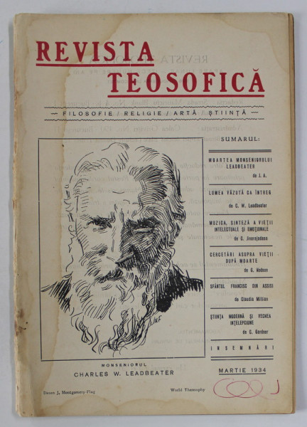 REVISTA TEOSOFICA , No. 3 , MARTIE , 1934