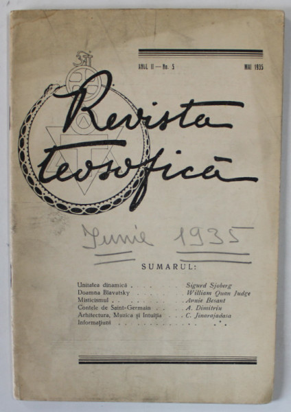 REVISTA TEOSOFICA , No. 5 , MAI , 1935