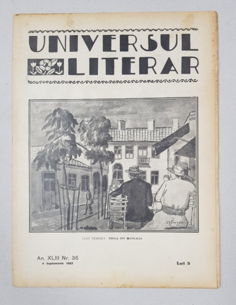 REVISTA 'UNIVERSUL LITERAR', ANUL XLIII, NR. 36, 4 SEPTEMBRIE 1927