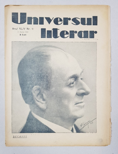 REVISTA 'UNIVERSUL LITERAR', ANUL XLIV, NR. 11, 11 MARTIE 1928