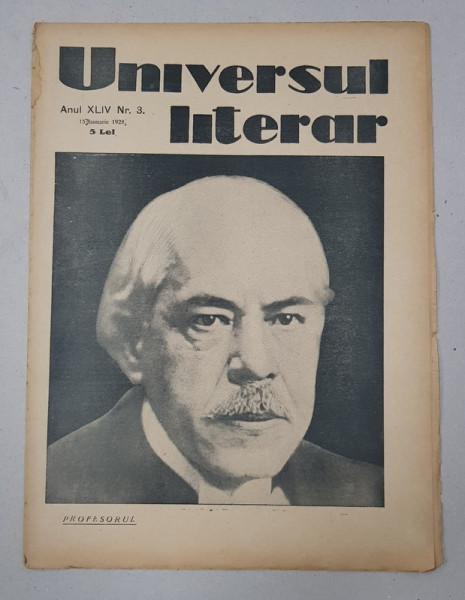 REVISTA 'UNIVERSUL LITERAR', ANUL XLIV, NR. 3, 15 IANUARIE 1928