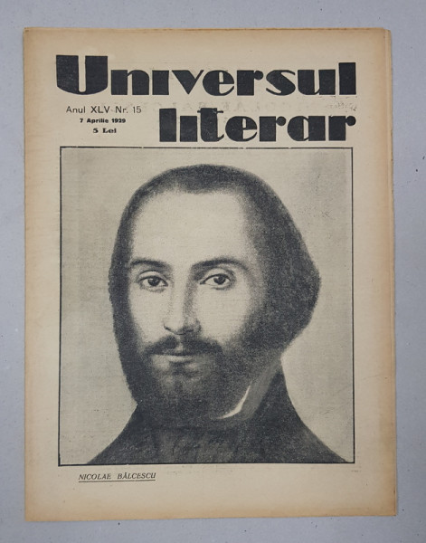 REVISTA 'UNIVERSUL LITERAR', ANUL XLV, NR. 15, 7 APRILIE 1929