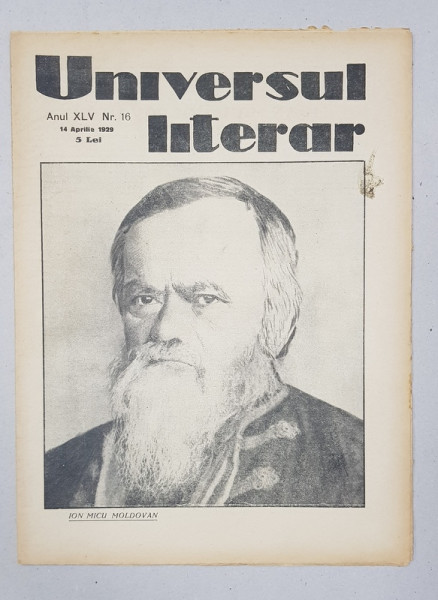 REVISTA 'UNIVERSUL LITERAR', ANUL XLV, NR. 16, 14 APRILIE 1929