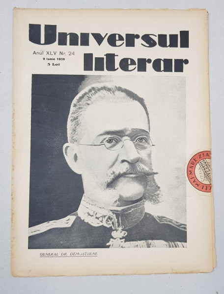 REVISTA 'UNIVERSUL LITERAR', ANUL XLV, NR. 24, 9 IUNIE 1929