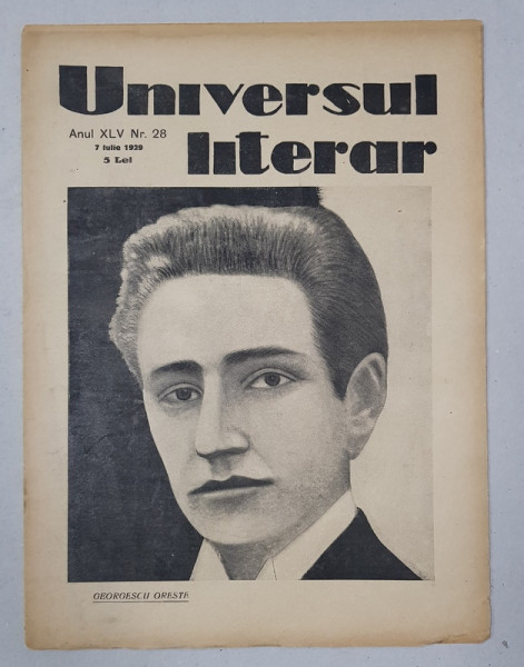 REVISTA 'UNIVERSUL LITERAR', ANUL XLV, NR. 28, 7 IULIE 1929