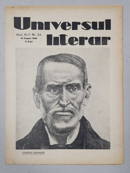 REVISTA 'UNIVERSUL LITERAR', ANUL XLV, NR. 34, 18 AUGUST 1929