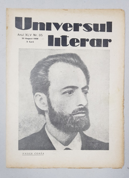 REVISTA 'UNIVERSUL LITERAR', ANUL XLV, NR. 35, 25 AUGUST 1929