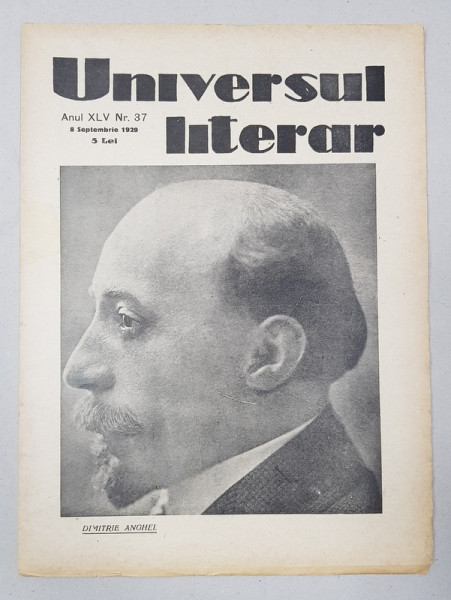 REVISTA 'UNIVERSUL LITERAR', ANUL XLV, NR. 37, 8 SEPTEMBRIE 1929
