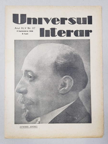 REVISTA 'UNIVERSUL LITERAR', ANUL XLV, NR. 37, 8 SEPTEMBRIE 1929