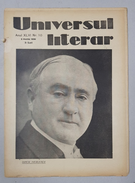 REVISTA 'UNIVERSUL LITERAR', ANUL XLVI, NR. 10, 2 Martie 1930