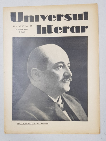 REVISTA 'UNIVERSUL LITERAR', ANUL XLVI, NR. 11, 9 Martie 1930