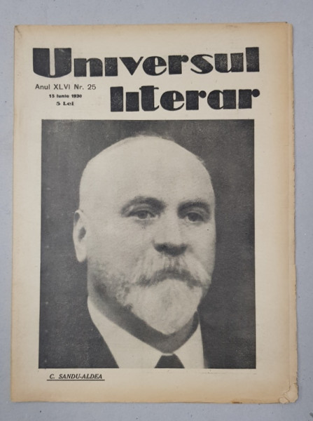 REVISTA 'UNIVERSUL LITERAR', ANUL XLVI, NR. 25, 15 IUNIE 1930