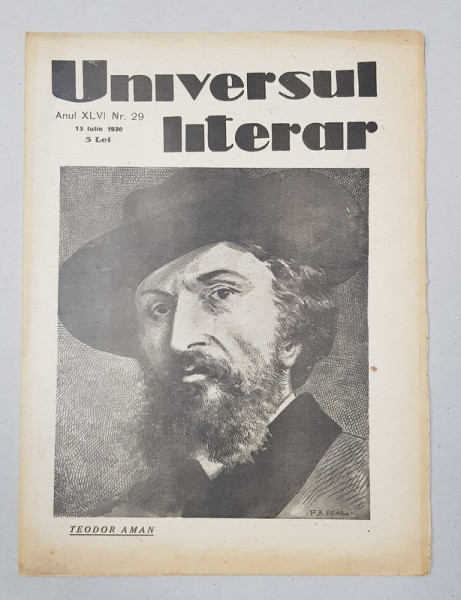 REVISTA 'UNIVERSUL LITERAR', ANUL XLVI, NR. 29, 13 IULIE 1930
