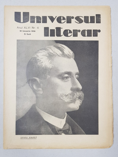 REVISTA 'UNIVERSUL LITERAR', ANUL XLVI, NR. 4, 19 IANUARIE 1930
