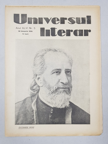 REVISTA 'UNIVERSUL LITERAR', ANUL XLVI, NR. 5, 26 IANUARIE 1930