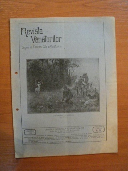 REVISTA VANATORILOR, ANUL V, NR. 31, IANUARIE 1923
