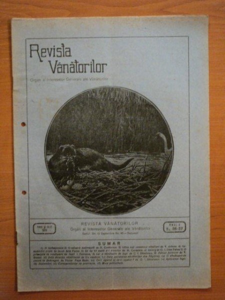 REVISTA VANATORILOR, ANUL V, NR. 36-37, IUNIE SI IULIE 1923