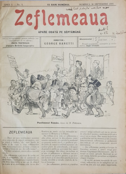 Revista 'Zeflemeaua', Anul I - 1901-1902