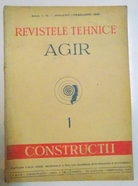 REVISTELE TEHNICE  , NR. 1 , IANUARIE-FEBRUARIE 1948