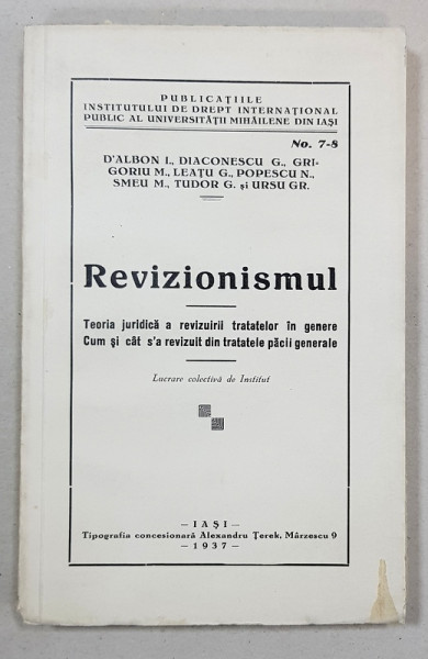 REVIZIONISMUL, No. 7-8 - IASI 1937