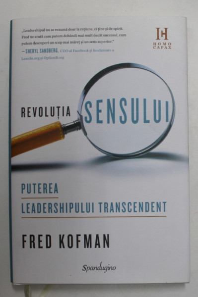 REVOLUTIA SENSULUI - PUTEREA LEADERSHIPULUI TRANSCENDENT de FRED KOFMAN , 2019