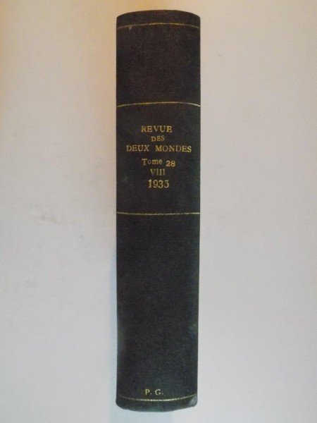 REVUE DES DEUX MONDES , TOME 28 , VOL. VIII , HUITIEME PERIODE , 1935