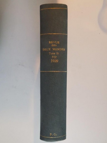 REVUE DES DEUX MONDES , TOME 51 , VOL. VII , SEPTIEME PERIODE , 1929