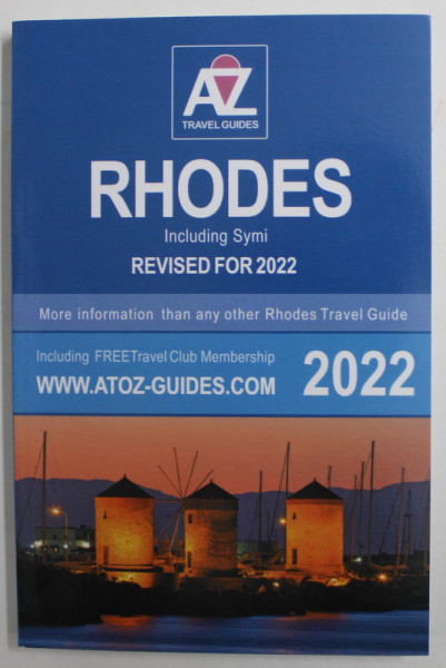 RHODES , A - Z TRAVEL GUIDES , INCLUDE SYMI , 2022