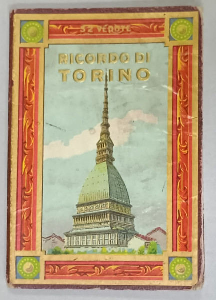 RICORDO DI TORINO , MINIALBUM CU FOTOGRAFII DE EPOCA , TIP ARMONICA , EDITIE INTERBELICA