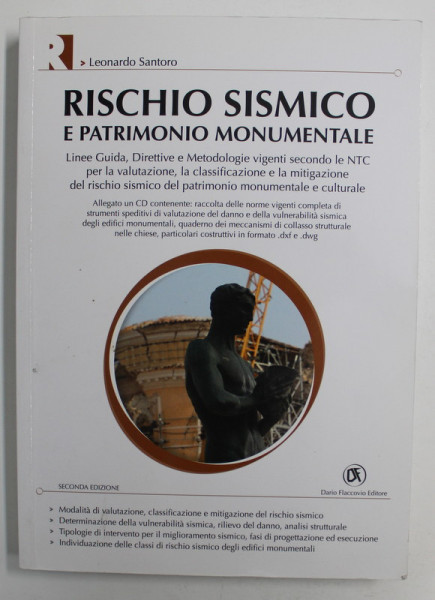 RISCHIO SISMICO E PATRIMONIO MONUMENTALE di LEONARDO SANTORO , 2017, CONTINE CD *