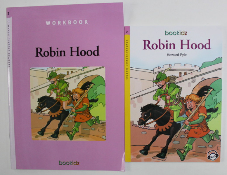 ROBIN HOOD by HOWARD PYLE  , retold by KEN METHOLD and SHEILA LYNE   + WORKBOOK , LEVEL 2 , 2017 , CONTINE MP3 *