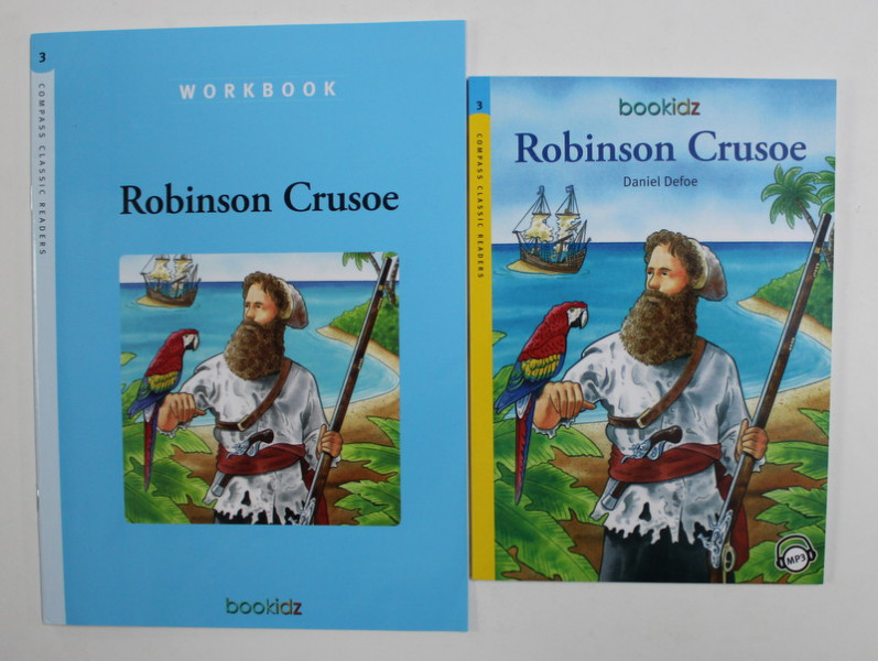ROBINSON CRUSOE  by DANIEL DEFOE  , retold by PIETER KOSTER  + WORKBOOK , LEVEL 3 , 2017 , CONTINE MP3 *