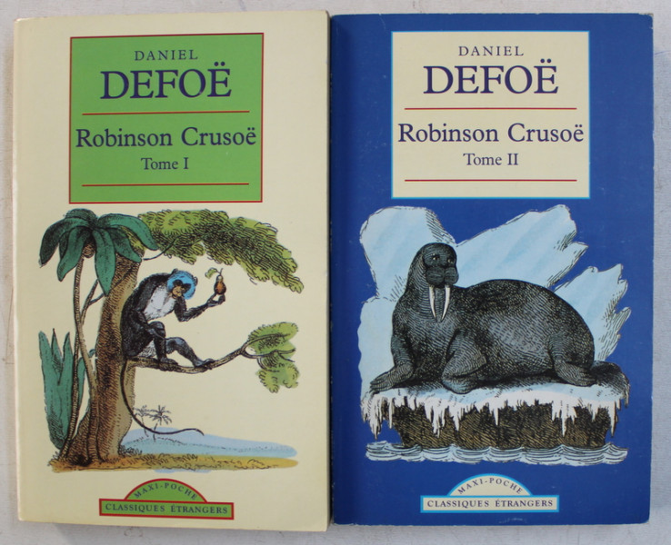 ROBINSON CRUSOE , TOMES I - II par DANIEL DEFOE , 1996