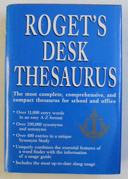 ROGET ' S DESK THESAURUS by JOYCE O ' CONNER and ENID PEARSONS , 1996