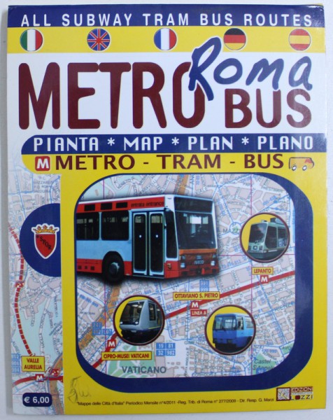 ROMA  - METRO BUS  - ALL SUWAY TRAM BUS ROUTES