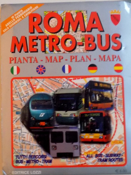 ROMA, METRO - BUS, PIANTA - MAP - PLAN - MAPA