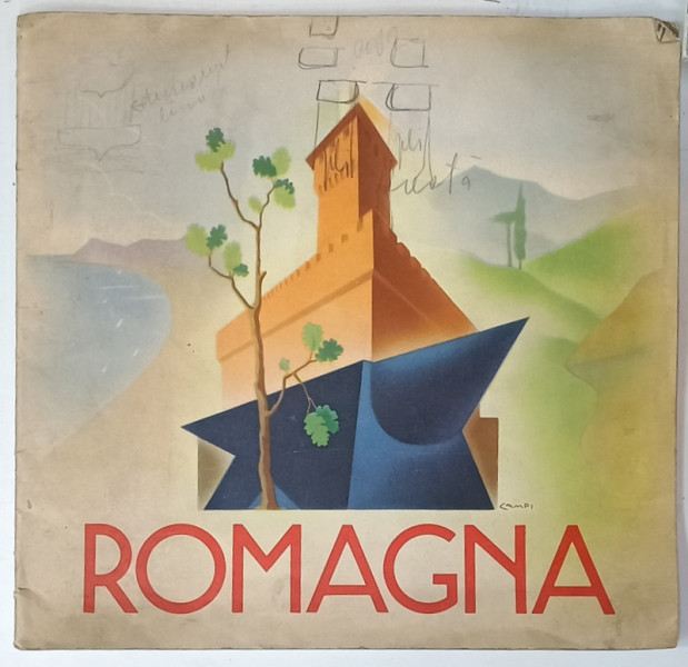 ROMAGNA , EDITIE IN LIMBA GERMANA , PLIANT TURISTIC , EDITIE INTERBELICA