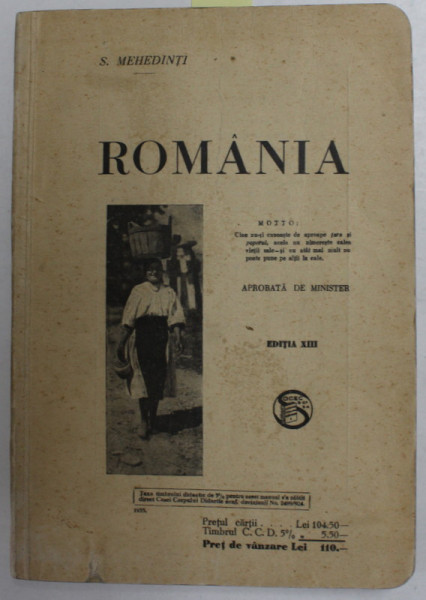 ROMANIA de SIMION MEHEDINTI , 1935