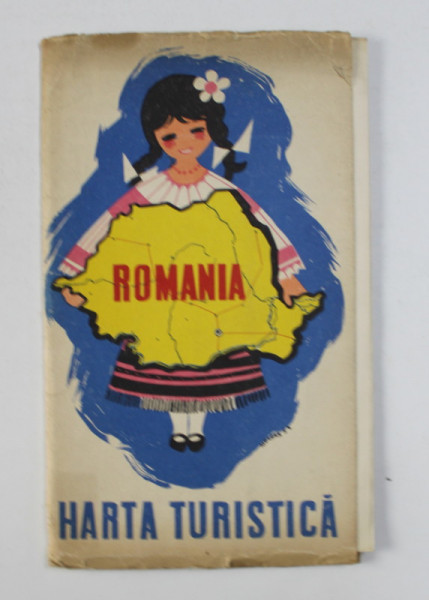 ROMANIA - HARTA TURISTICA , 1958