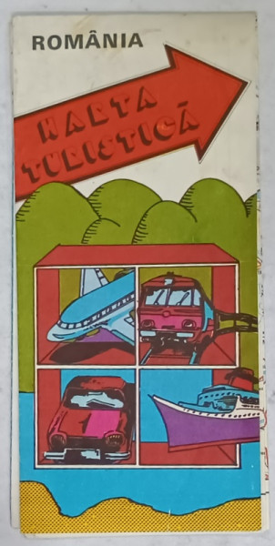 ROMANIA , HARTA  TURISTICA , 1983