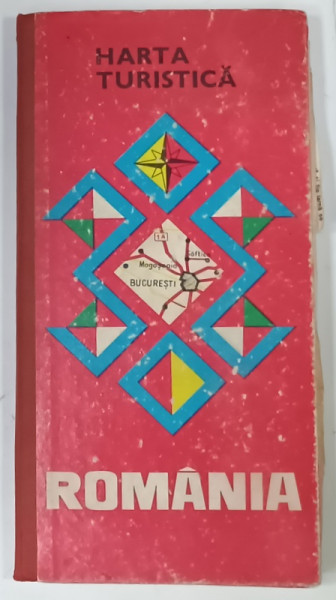 ROMANIA , HARTA TURISTICA, intocmita de DEM . POPESCU  , ANII  '60 - '70