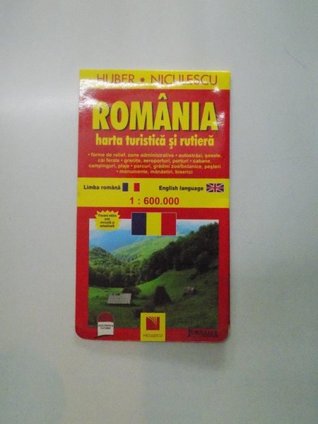 ROMANIA , HARTA TURISTICA SI RUTIERA