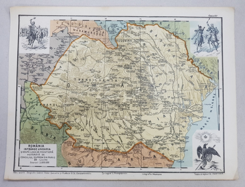 ROMANIA INFRANGE UNGARIA - HARTA 1919