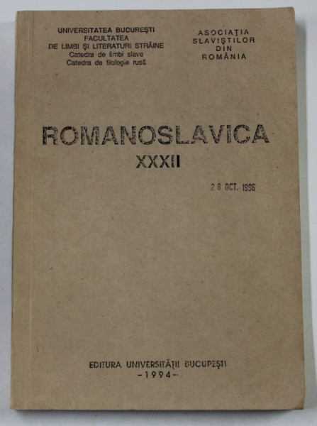 ROMANOSLAVICA XXXII , aparuta 1994